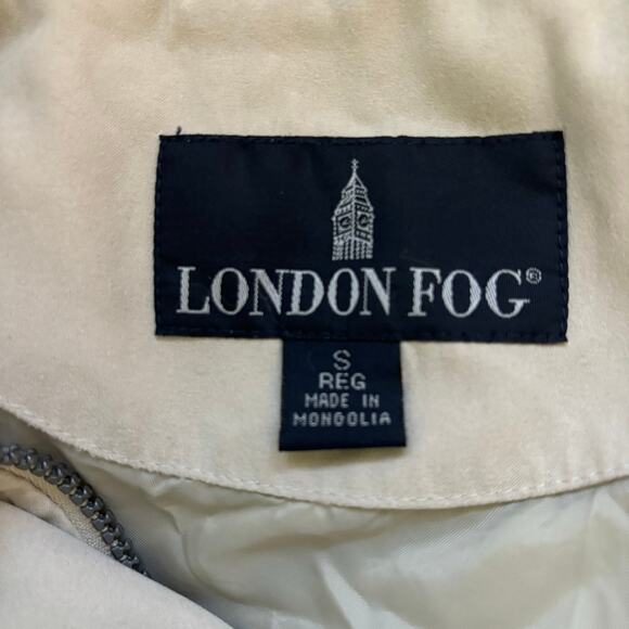 London Fog Women's Beige Mid-Length Jacket Size Small Drawstring Casual Neutral - Picture 9 of 13